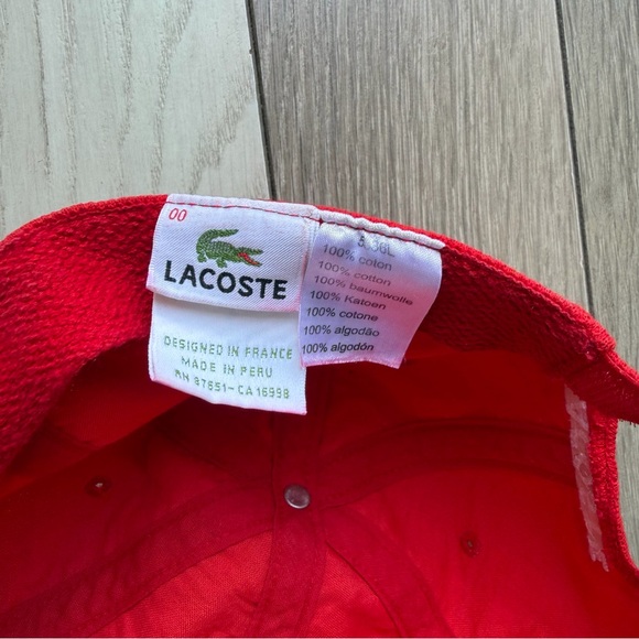 Lacoste Kids Red Cap - Picture 6 of 6